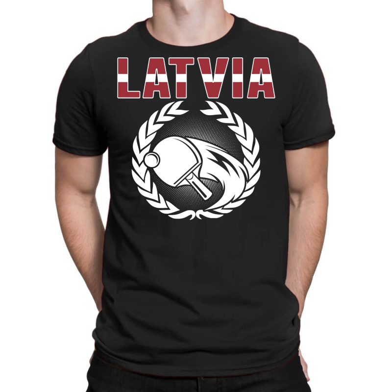 Latvia Table Tennis Lovers Latvian Ping Pong Team Supporter Sweatshirt T-Shirt by gswarnkab | Artistshot