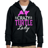 Crazy Turtle Lady Youth Zipper Hoodie | Artistshot