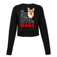 Merry Christmas Dog This Girl Loves Her Beagle Cropped Sweater | Artistshot