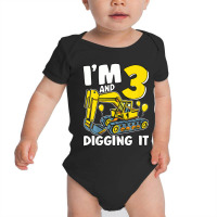 Kids I'm 3 And Digging It 3 Years Boys 3rd Baby Bodysuit | Artistshot