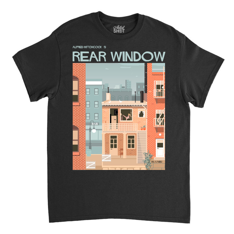 Alfred Hitchcock's Rear Window Illustration Classic T-shirt by Pannell Quintero | Artistshot