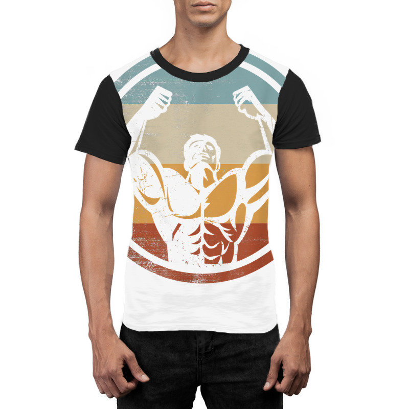 Retro Vintage Body Builder Design Gym Body Building T Shirt Graphic T-shirt | Artistshot