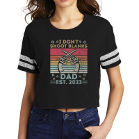 Funny New Dad Father's Day I Don't Shoot Blanks Est. 2023 Scorecard Crop Tee | Artistshot