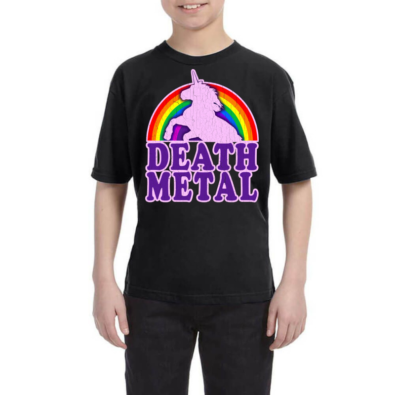 Funny Death Metal Unicorn Rainbow Youth Tee | Artistshot