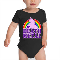 Funny Death Metal Unicorn Rainbow Baby Bodysuit | Artistshot