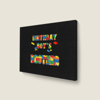 Building Block Brother Of The Birthday Boy Colorful Landscape Canvas Print | Artistshot