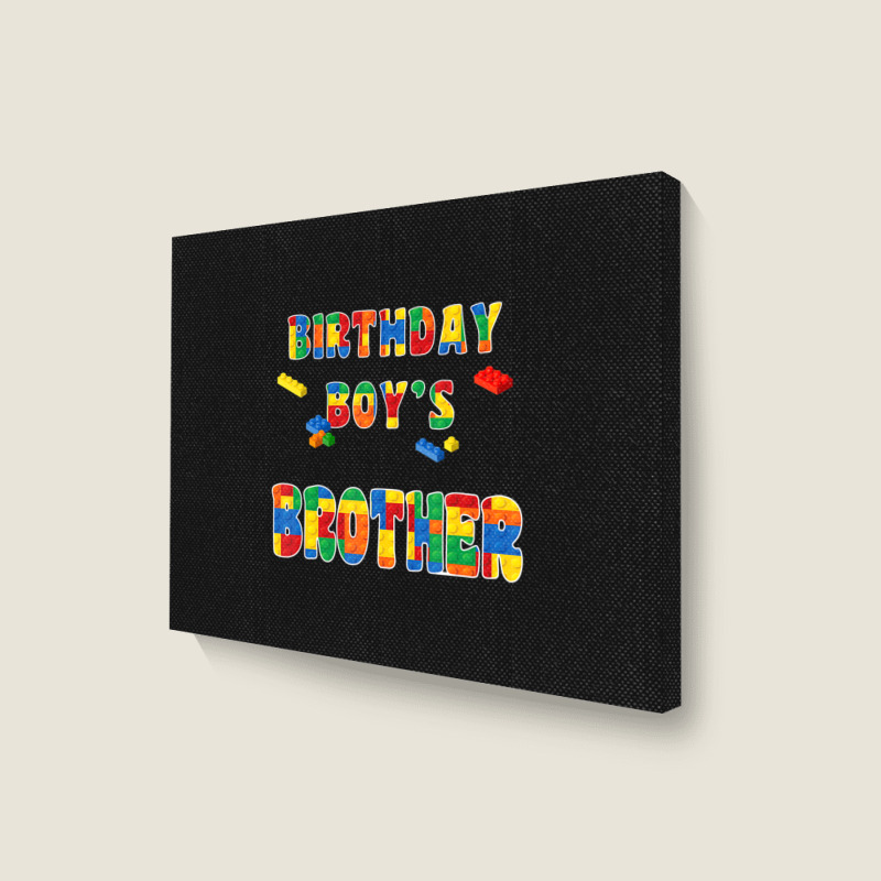 Building Block Brother Of The Birthday Boy Colorful Landscape Canvas Print | Artistshot