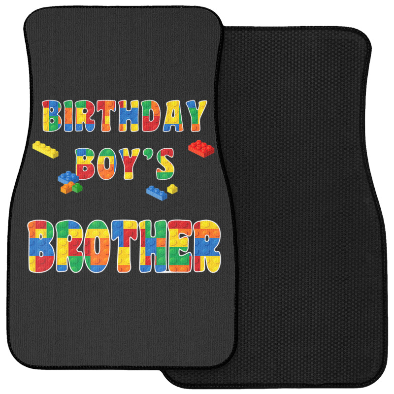 Building Block Brother Of The Birthday Boy Colorful Front Car Mat | Artistshot