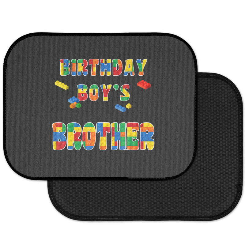 Building Block Brother Of The Birthday Boy Colorful Rear Car Mat | Artistshot