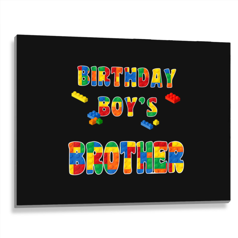 Building Block Brother Of The Birthday Boy Colorful Metal Print Horizontal | Artistshot