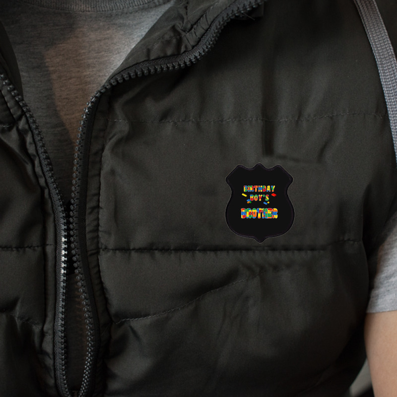 Building Block Brother Of The Birthday Boy Colorful Shield Patch | Artistshot