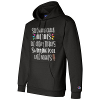 Sidewalk Chalk Bike Rides Ice Cream Swimming Late Nights Champion Hoodie | Artistshot