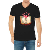 Reader Bookworm Book Nerd Book Lover Heart Reading V-neck Tee | Artistshot