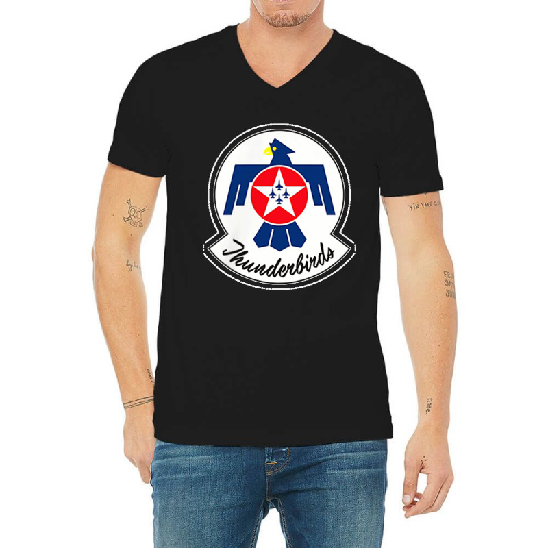 Proud Us Air Force Thunderbird Veteran Vintage Usa Flag Mens V-neck Tee | Artistshot