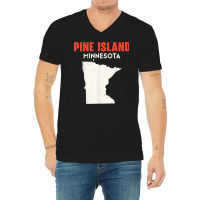 Pine Island Minnesota Usa State America Travel Minnesotan T Shirt V-neck Tee | Artistshot