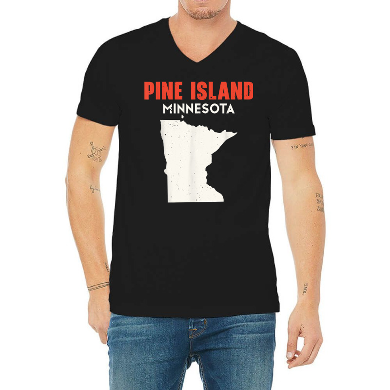 Pine Island Minnesota Usa State America Travel Minnesotan T Shirt V-Neck Tee by meritzjla | Artistshot