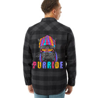 Purride Cat Wearing Pride Glasses Is Feline The Purride Flannel Shirt | Artistshot