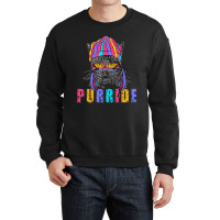 Purride Cat Wearing Pride Glasses Is Feline The Purride Crewneck Sweatshirt | Artistshot