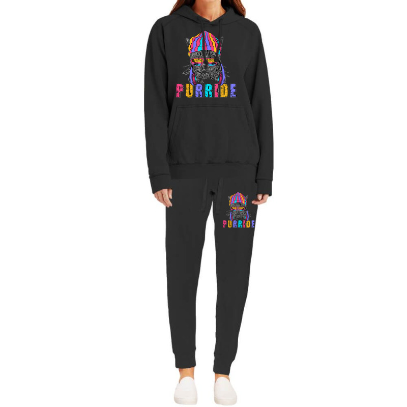 Purride Cat Wearing Pride Glasses Is Feline The Purride Hoodie & Jogger Set | Artistshot