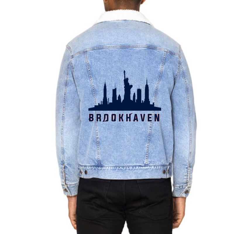 Brookhaven Long Island New York Unisex Sherpa-Lined Denim Jacket by LUCYICHARDS | Artistshot