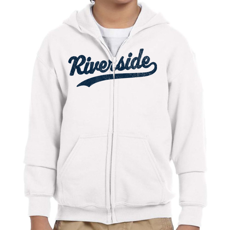 Riverside California Ca Vintage Sports Graphic T Shirt Youth Zipper Hoodie by marge3nstbo | Artistshot