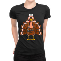 Registered Nurse Thanksgiving Dinner Meal Turkey Trot Gobble T Shirt Ladies Fitted T-shirt | Artistshot