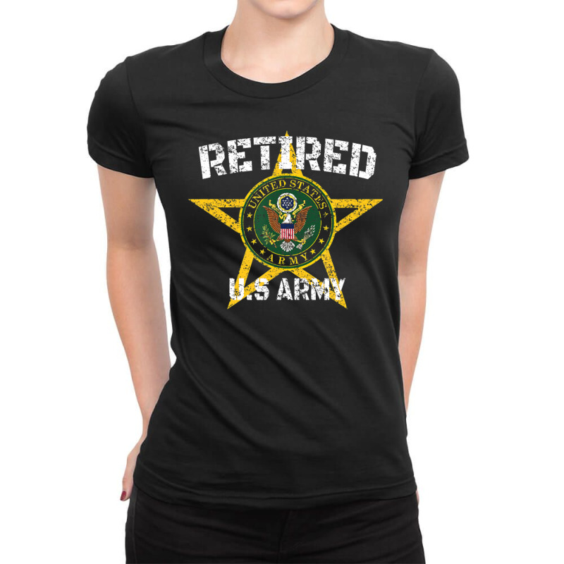 Retired Us Army Distressed Veteran Ladies Fitted T-Shirt by oatesorlandoi9eepf | Artistshot