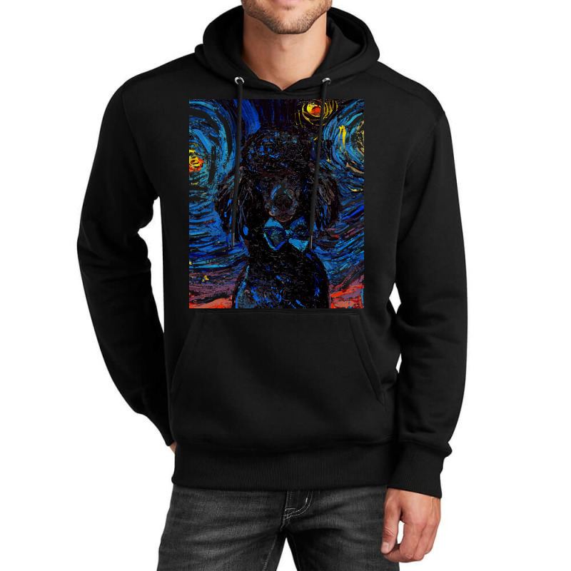 Poodle T  Shirt Standard Black Poodle Night ( Portrait) T  Shirt Unisex Hoodie by greenholttroy502 | Artistshot