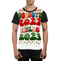 Goodbye 2022 Hello 2023 Happy New Year Christmas Xmas Groovy Graphic T-shirt | Artistshot