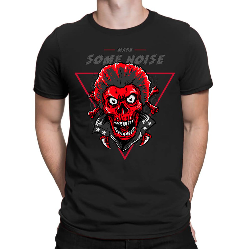 Skeleton Make Some Noise T-shirt | Artistshot