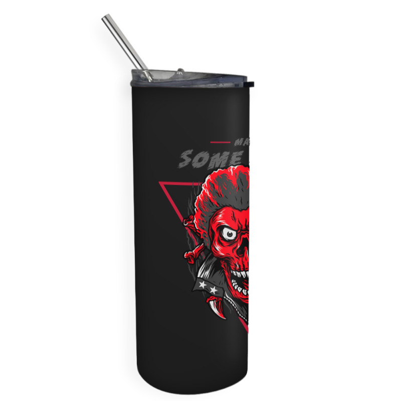 Skeleton Make Some Noise Skinny Tumbler | Artistshot