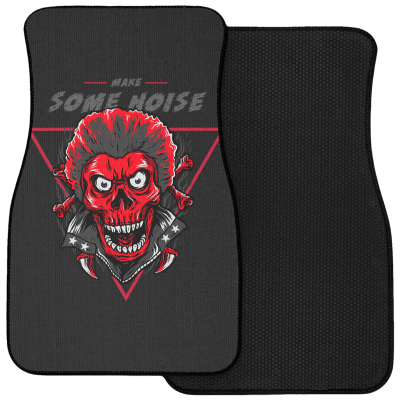 Skeleton Make Some Noise Front Car Mat | Artistshot