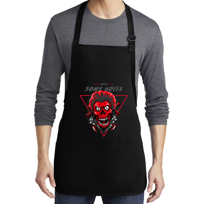 Skeleton Make Some Noise Medium-length Apron | Artistshot