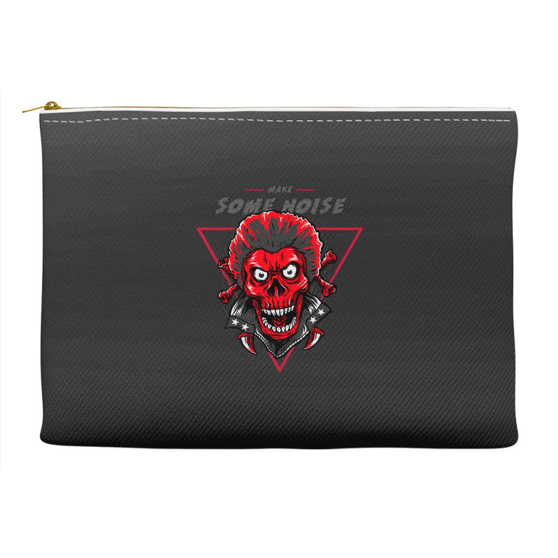 Skeleton Make Some Noise Accessory Pouches | Artistshot