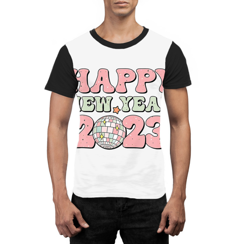 Happy New Year 2023 Groovy Disco Family Christmas Pajamas Graphic T-shirt | Artistshot