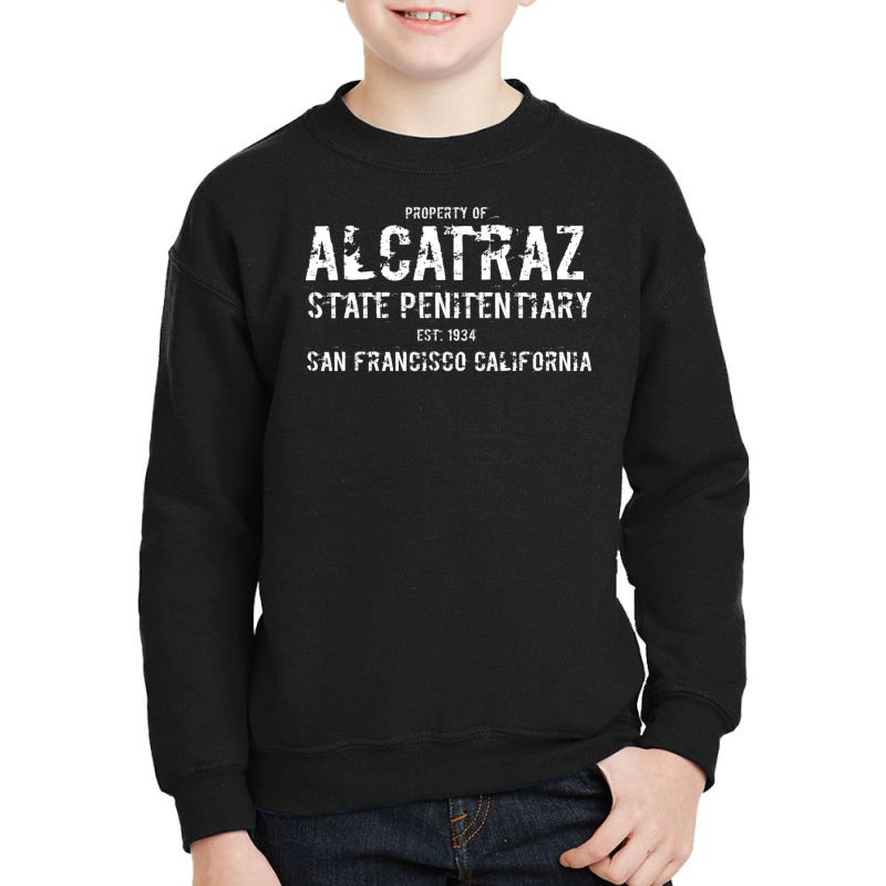 Inmate Property Of Alcatraz Penitentiary Prison Youth Sweatshirt by Min09 | Artistshot