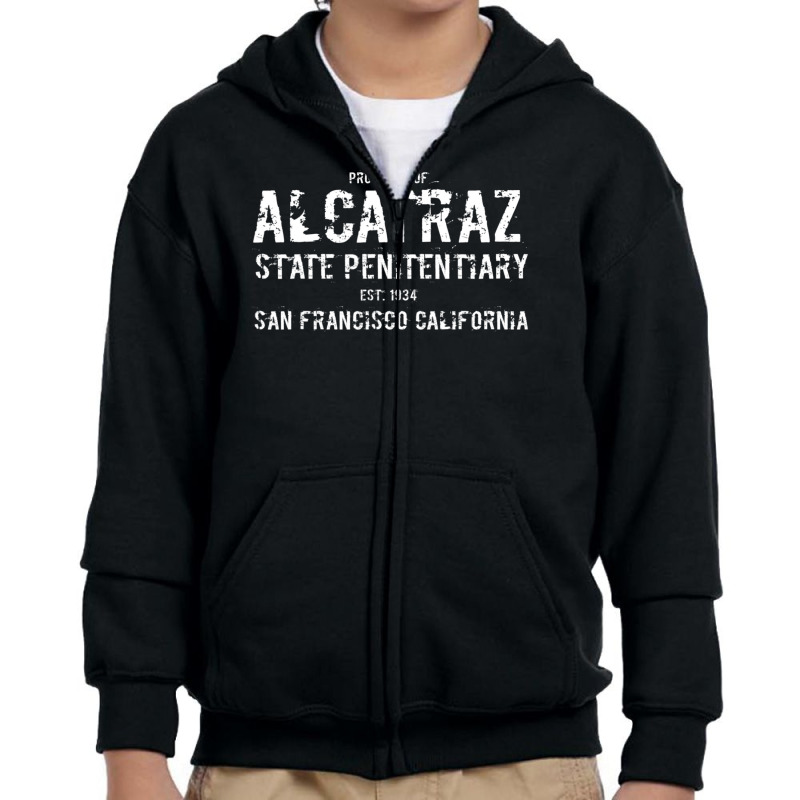 Inmate Property Of Alcatraz Penitentiary Prison Youth Zipper Hoodie by Min09 | Artistshot