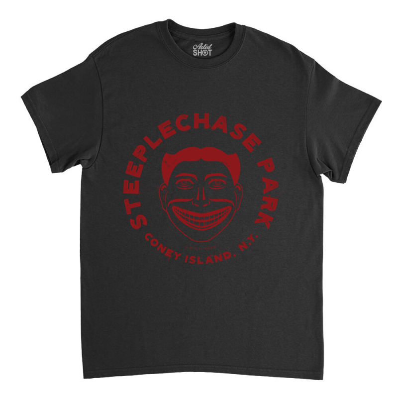 Steeplechase Park Coney Island Red Classic T-shirt by CaridadAlstott | Artistshot