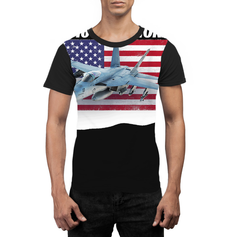 Patriotic American Naval Fa 18 Superhornet Tee In Action Graphic T-shirt by MICHAELSCOTTREXEL | Artistshot