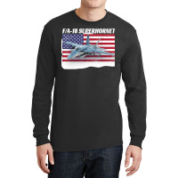 Patriotic American Naval Fa 18 Superhornet Tee In Action Long Sleeve Shirts | Artistshot