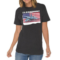 Patriotic American Naval Fa 18 Superhornet Tee In Action Vintage T-shirt | Artistshot