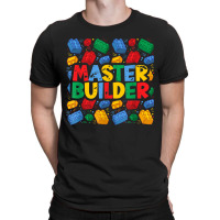 Vintage Master Builder Shirt Funny Brick Builder Blocks Gift T-shirt | Artistshot