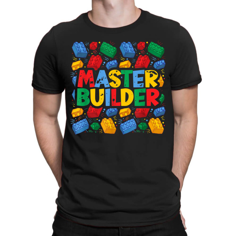 Vintage Master Builder Shirt Funny Brick Builder Blocks Gift T-shirt | Artistshot