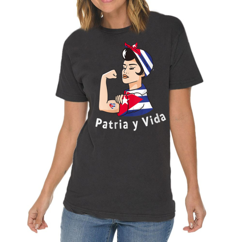 Womens Patriayvida Cuba Flag Bandana Vintage T-Shirt by fenderbendable | Artistshot