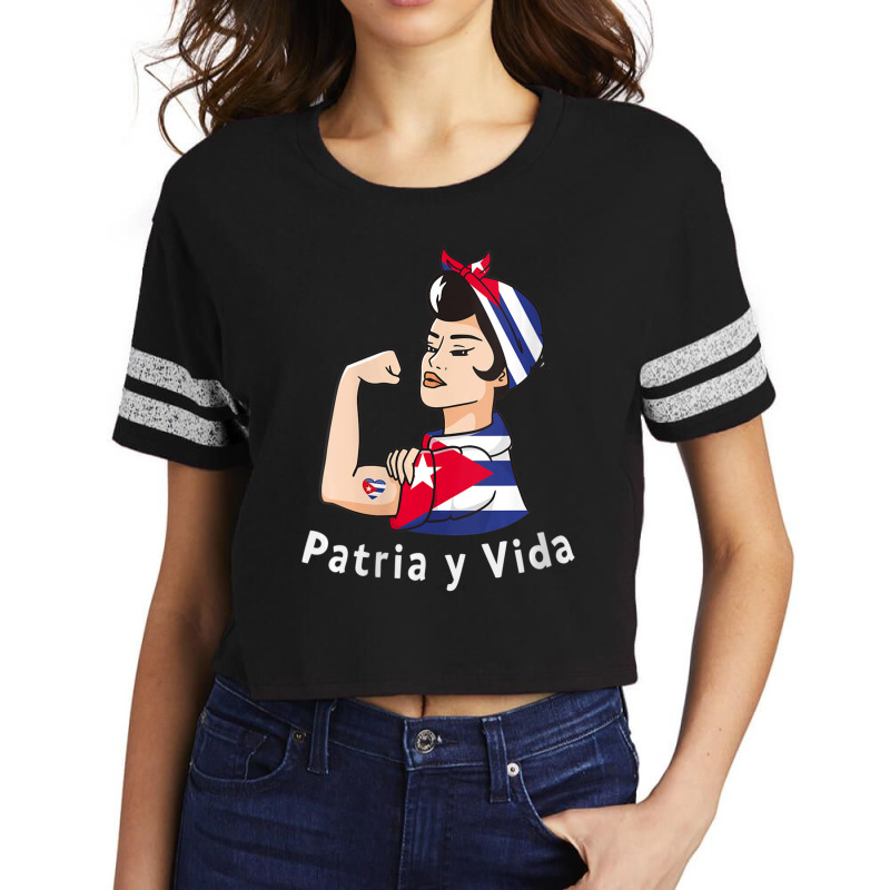 Womens Patriayvida Cuba Flag Bandana Scorecard Crop Tee by fenderbendable | Artistshot