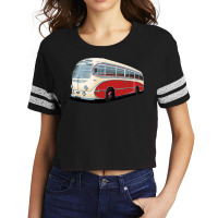 1952 Aec Regal Coach In White And Red Scorecard Crop Tee | Artistshot