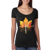 Autumn T  Shirt Leaf Autumn Tree Orange Fall Leaves Lover Season T  Sh Women's Triblend Scoop T-shirt | Artistshot