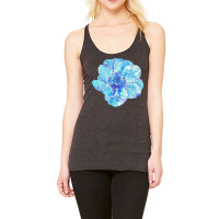 Blue Anemone Flower Painting Red Green Flower Red Green Abstract Water Racerback Tank | Artistshot