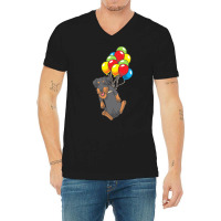 Gift Idea T  Shirt Jagdterrier Dog With Ballons T  Shirt V-neck Tee | Artistshot