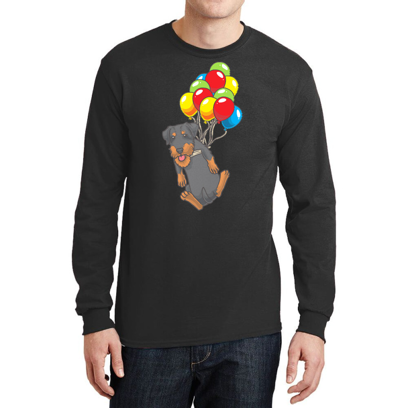 Gift Idea T  Shirt Jagdterrier Dog With Ballons T  Shirt Long Sleeve Shirts | Artistshot